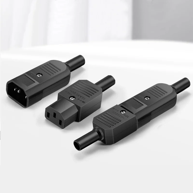 C13 C14 Electrical Power Socket Computer Mount Outlet 3 Pin IEC320 LED Rocker Switch Brass 10A Fuse Inlet Plug Connector 250v thumbnail 3
