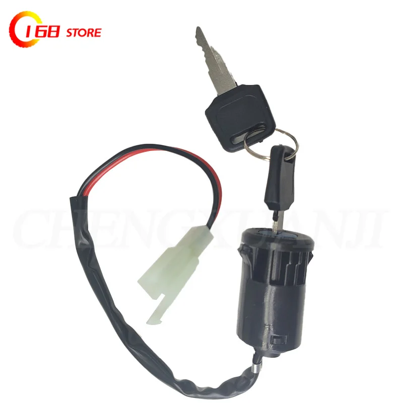 Moped Ignition Key Switch 2 Wire 28mm Hole ATV Dirt Bike Accessory Electric Motorcycle Go-Kart On/Off Tool Durable thumbnail 3
