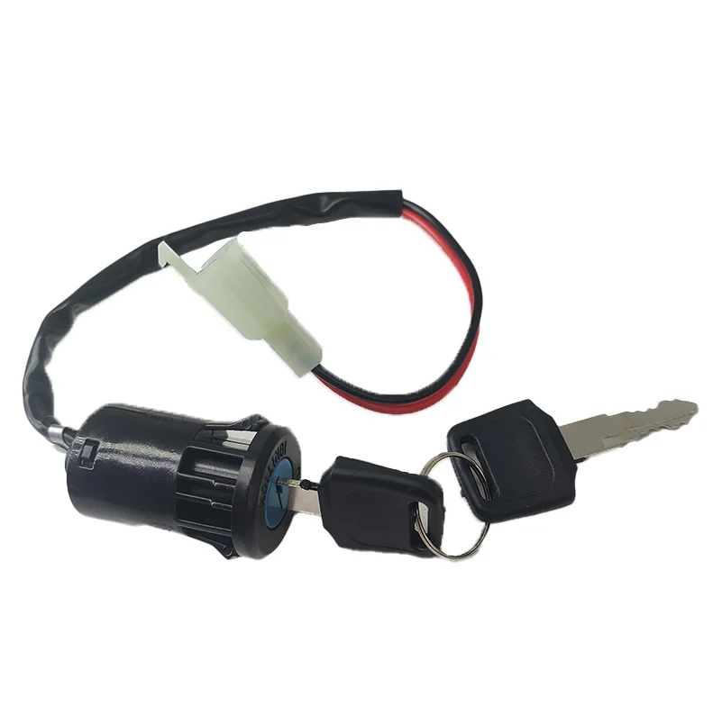 Moped Ignition Key Switch 2 Wire 28mm Hole ATV Dirt Bike Accessory Electric Motorcycle Go-Kart On/Off Tool Durable thumbnail 6