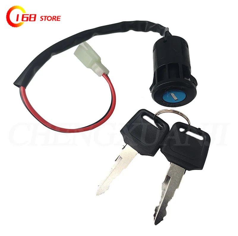 Moped Ignition Key Switch 2 Wire 28mm Hole ATV Dirt Bike Accessory Electric Motorcycle Go-Kart On/Off Tool Durable thumbnail 5