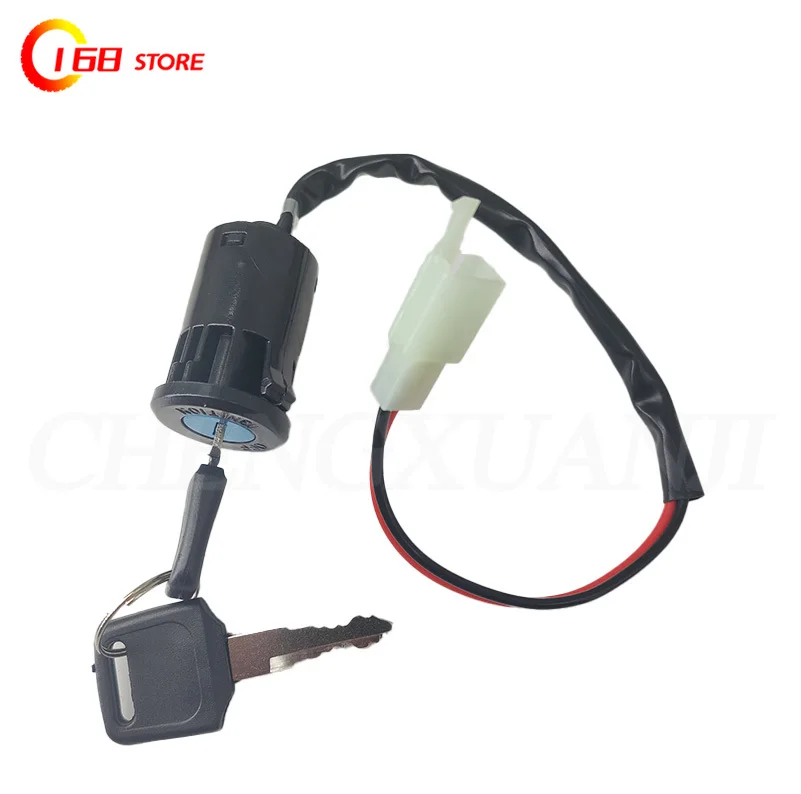 Moped Ignition Key Switch 2 Wire 28mm Hole ATV Dirt Bike Accessory Electric Motorcycle Go-Kart On/Off Tool Durable thumbnail 4