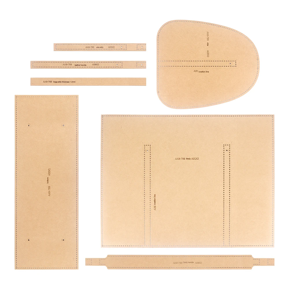1set DIY Leather Business Bag Kraft Paper Template, Handbag Paper Pattern Drawing, Travel Bag Paper Stencil Making Mold Tool thumbnail 2