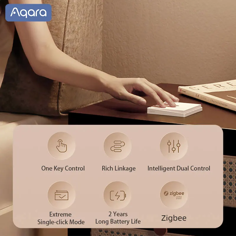 Aqara Smart Wall Switch E1 ZigBee 3.0 Remote Control Smart Home Light Button No With Neutral Fire Wire For Xiaomi Home Homekit thumbnail 2