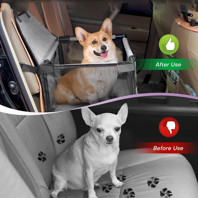 Dog Car Seat Cover Folding Hammock Pet Carriers Bag Basket Carrying for Cats Stable Foldable Travel Pet Dog Car Seat thumbnail 5