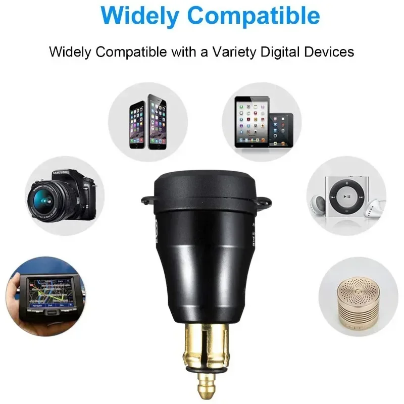 Motorcycle Waterproof Charger 30W QC3.0 USB C-type PD Power Adapter Hella DIN Plug Socket Quick Charger for BMW Ducati Triumph thumbnail 4