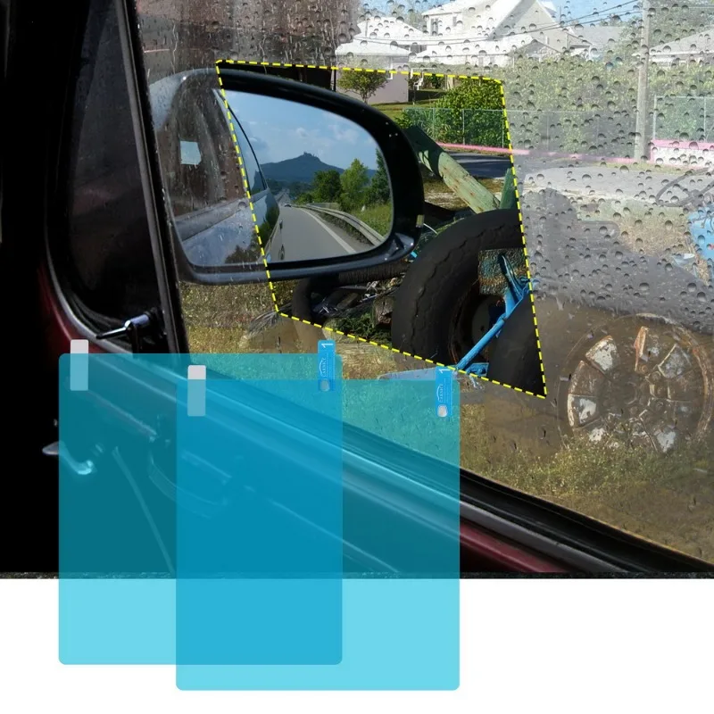 Car Rearview Mirror Film Side Window Rainproof Clear Film 2/1Pcs Anti Fog Window Mirror Protective Film Sticker Car Accessories thumbnail 5