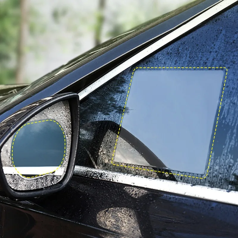Car Rearview Mirror Film Side Window Rainproof Clear Film 2/1Pcs Anti Fog Window Mirror Protective Film Sticker Car Accessories thumbnail 2