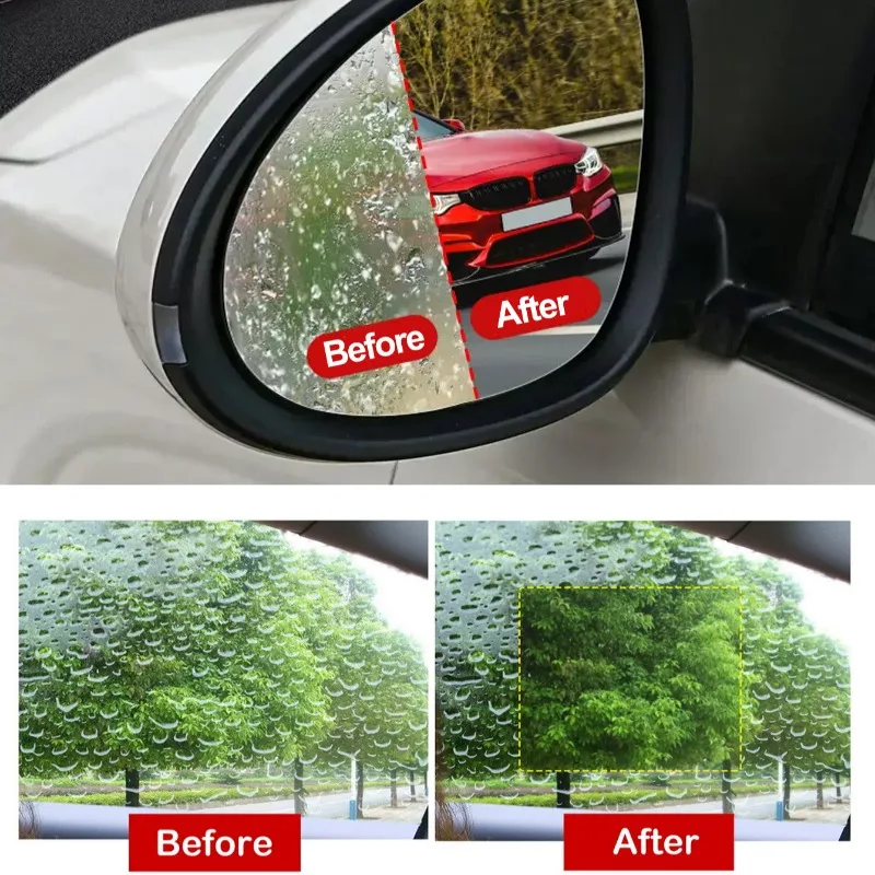 Car Rearview Mirror Film Side Window Rainproof Clear Film 2/1Pcs Anti Fog Window Mirror Protective Film Sticker Car Accessories thumbnail 4