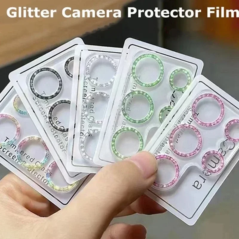 Camera Lens Protection For Samsung Galaxy S25 S24 S23 S22 Ultra S25Plus Lens Ring Glass Protective Film Full Cover Bling Diamond