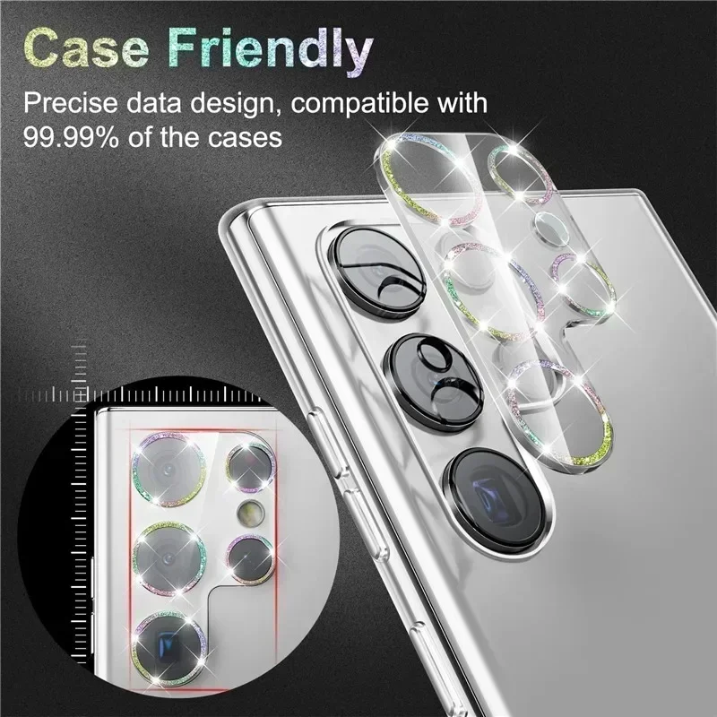 Camera Lens Protection For Samsung Galaxy S25 S24 S23 S22 Ultra S25Plus Lens Ring Glass Protective Film Full Cover Bling Diamond thumbnail 5