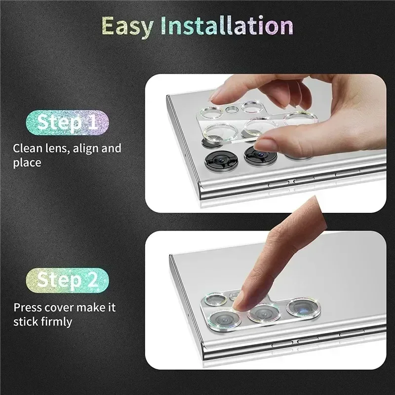 Camera Lens Protection For Samsung Galaxy S25 S24 S23 S22 Ultra S25Plus Lens Ring Glass Protective Film Full Cover Bling Diamond thumbnail 6