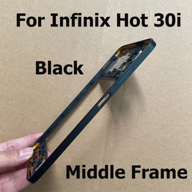 For Infinix Hot 30i Front Bezel Middle Frame Back Housing Case Mid Plate Replacement X669 thumbnail 3