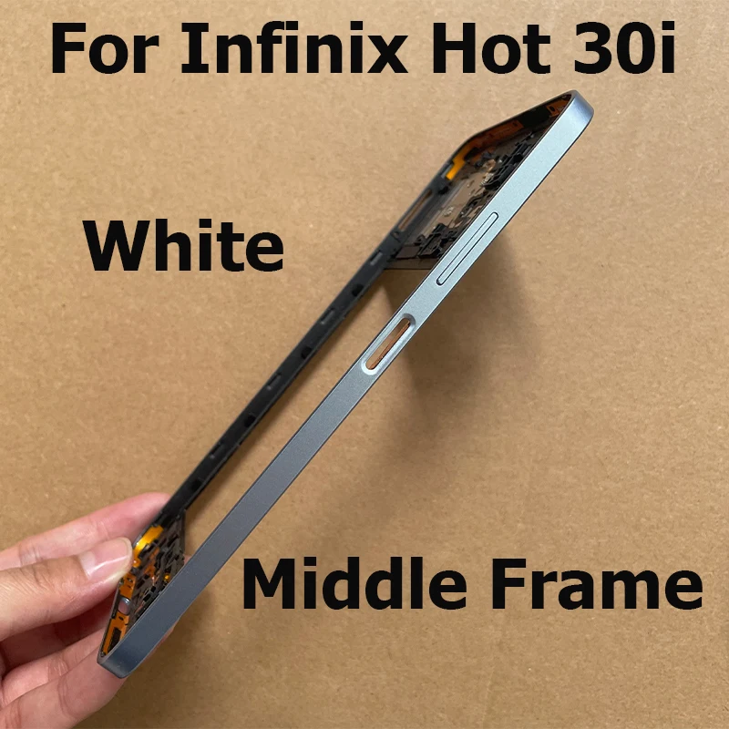 For Infinix Hot 30i Front Bezel Middle Frame Back Housing Case Mid Plate Replacement X669 thumbnail 4