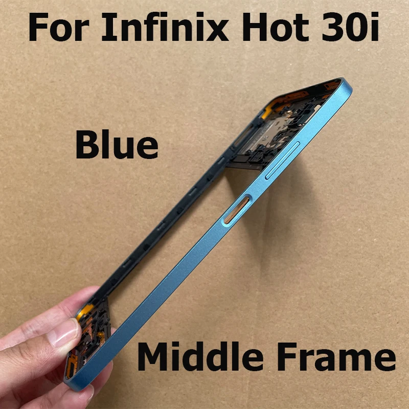 For Infinix Hot 30i Front Bezel Middle Frame Back Housing Case Mid Plate Replacement X669 thumbnail 5