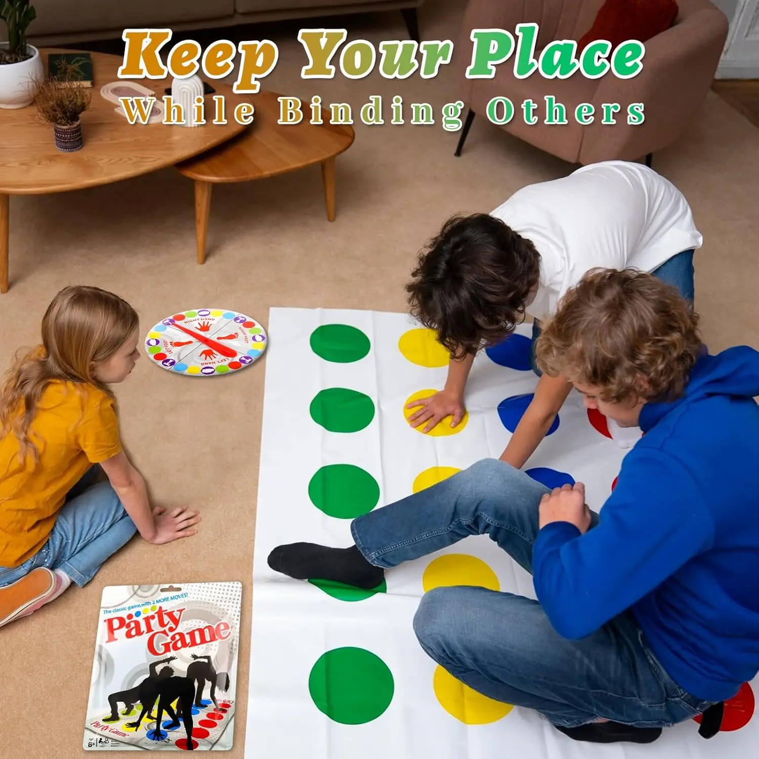 Twister Game Twister Funny Balance Family Party Games with Spinner Floor Play Mat Floor Game Gift for Kids Family Birthday Party thumbnail 3