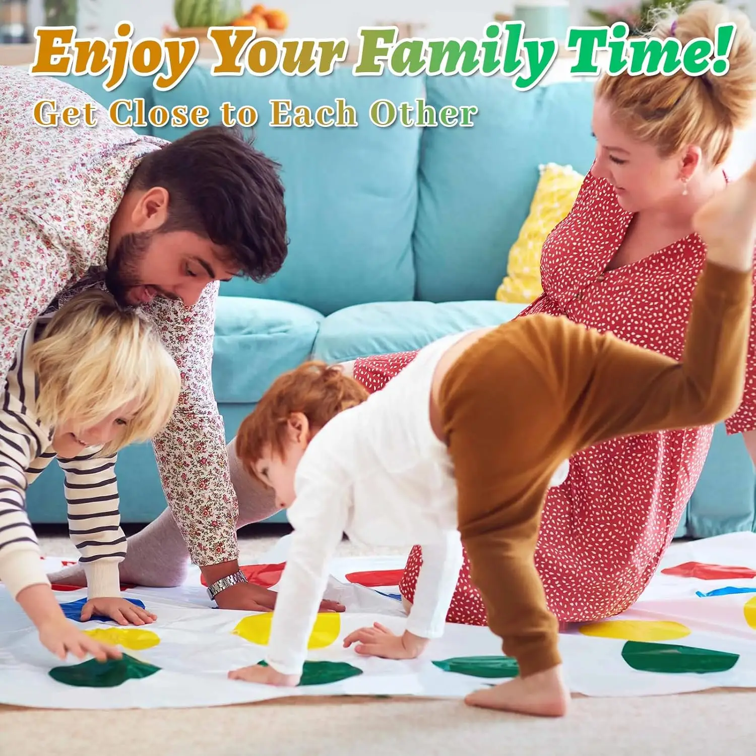 Twister Game Twister Funny Balance Family Party Games with Spinner Floor Play Mat Floor Game Gift for Kids Family Birthday Party thumbnail 2