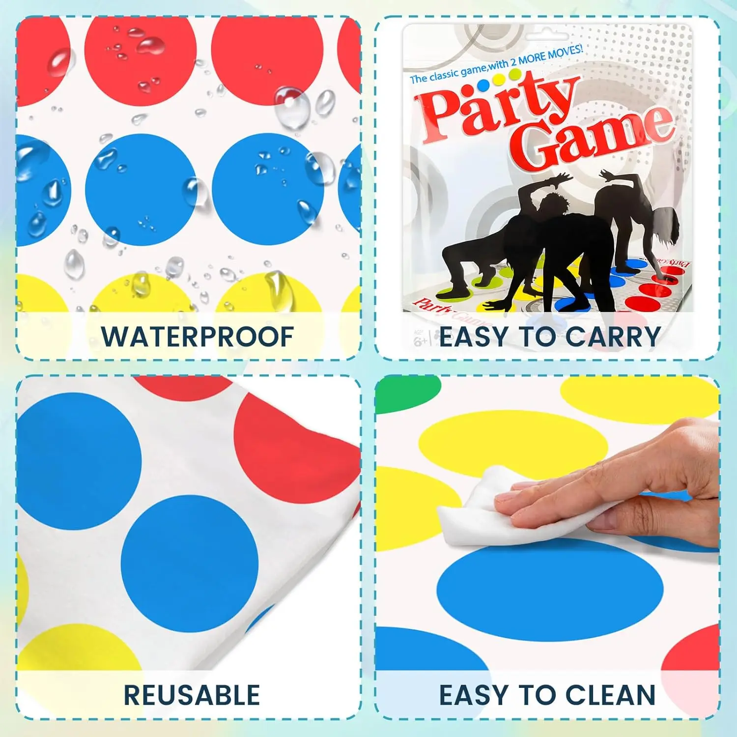 Twister Game Twister Funny Balance Family Party Games with Spinner Floor Play Mat Floor Game Gift for Kids Family Birthday Party thumbnail 6