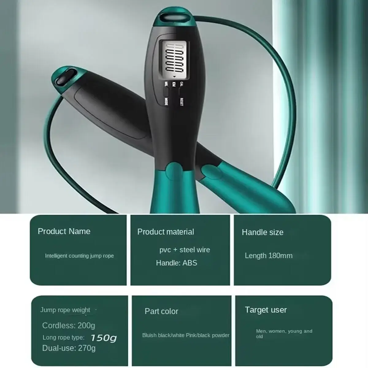 Cordless Jumping Ropeless Skipping Rope Fiess Jump thumbnail 4