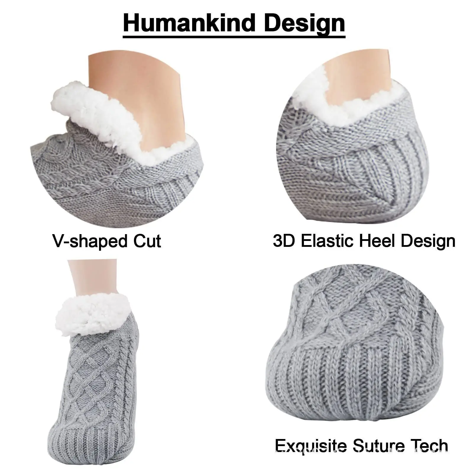 Thickened Thermal Women Mens Slipper Socks New Winter Warm Short Cotton Home Sleeping Soft Non Slip Grip Fuzzy Floor Sock Fluffy thumbnail 3