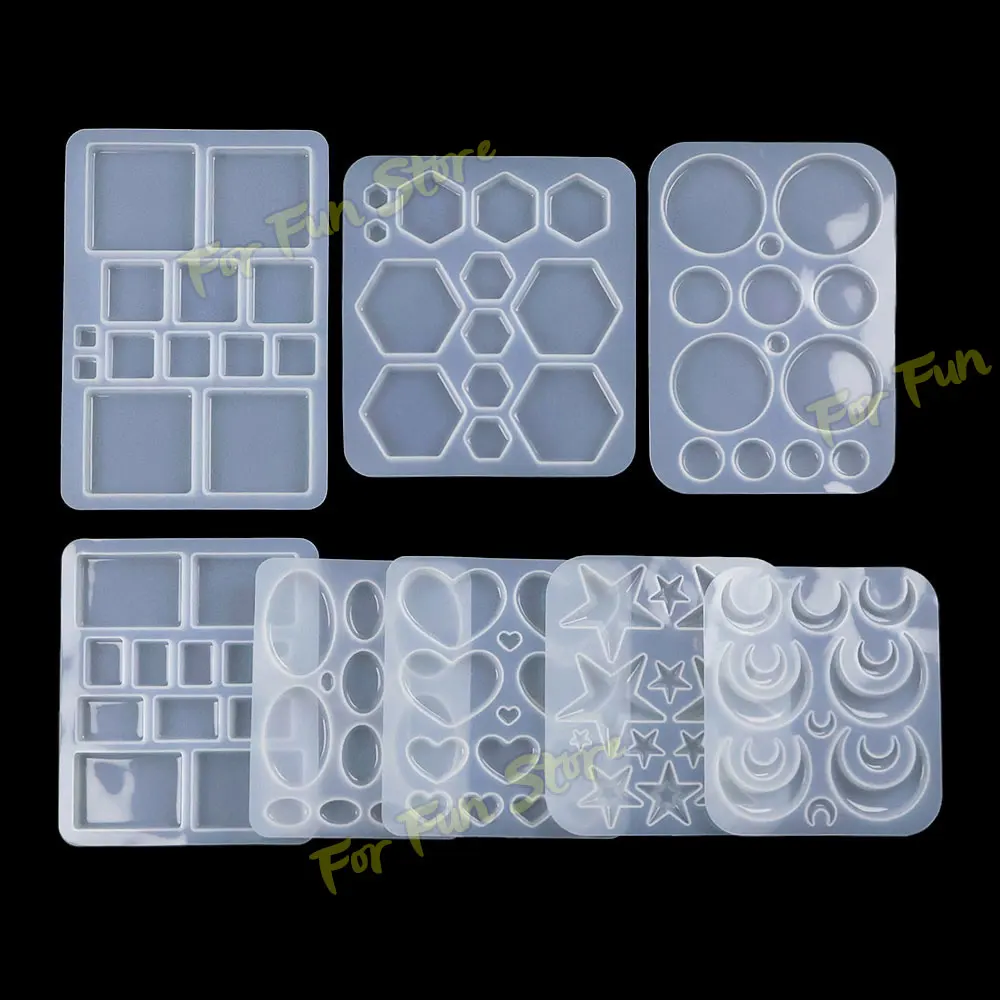 For Fun DIY Earring Pendant Silicone Mold Epoxy Resin Jewelry Making Molds Mixed Style Charms Keychain Mould Creative Handicraft thumbnail 5