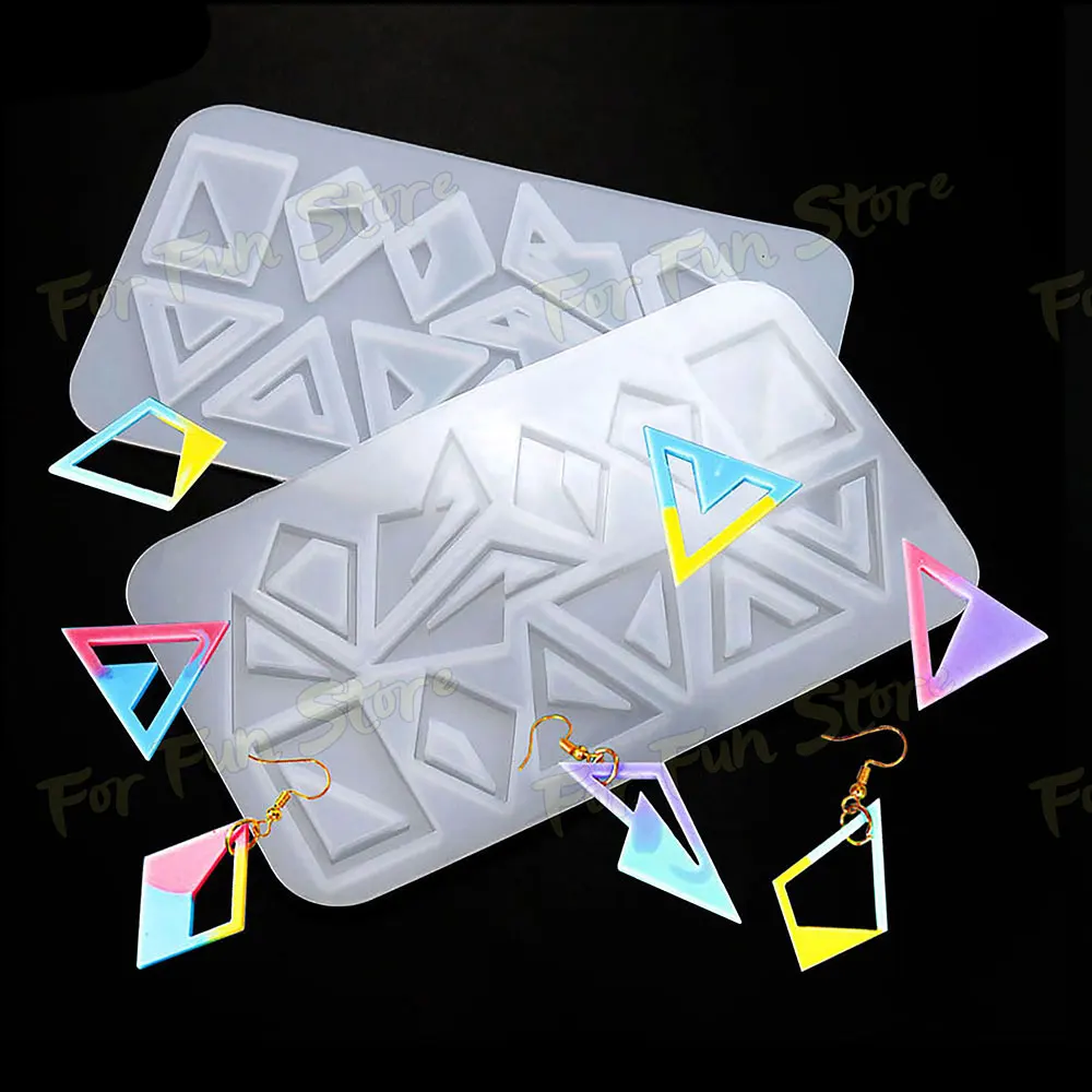 For Fun DIY Earring Pendant Silicone Mold Epoxy Resin Jewelry Making Molds Mixed Style Charms Keychain Mould Creative Handicraft thumbnail 4