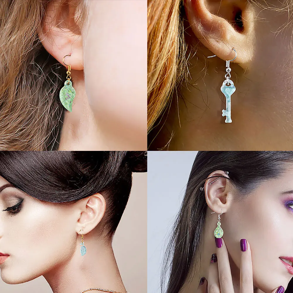 For Fun DIY Earring Pendant Silicone Mold Epoxy Resin Jewelry Making Molds Mixed Style Charms Keychain Mould Creative Handicraft thumbnail 6