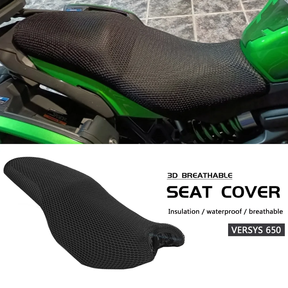 Motorcycle Accessories Protecting Cushion Seat Cover For Kawasaki Versys 650 Versys650 Nylon Fabric Saddle Seat Cool Cover