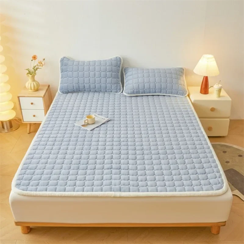 Class A Thickened Milk Fleece Mattress Winter Warm Fleece Bed Cover Student Dormitory Mat Quilt thumbnail 2
