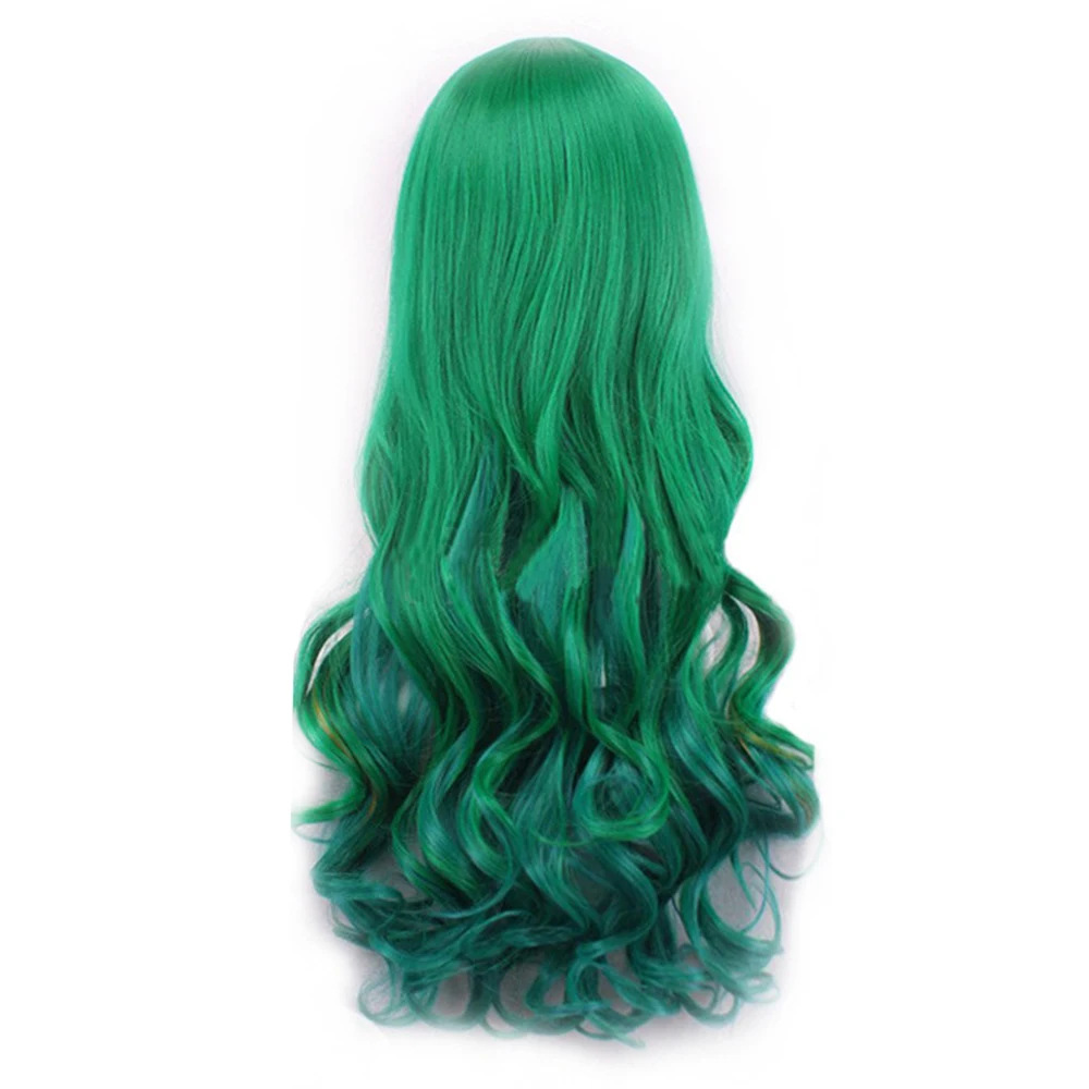 Soowee Synthetic Hair Ombre Cosplay Wigs with Bangs Green Costume Lolita Wig thumbnail 4