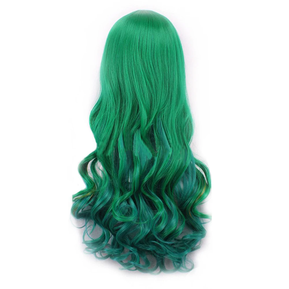 Soowee Synthetic Hair Ombre Cosplay Wigs with Bangs Green Costume Lolita Wig thumbnail 3