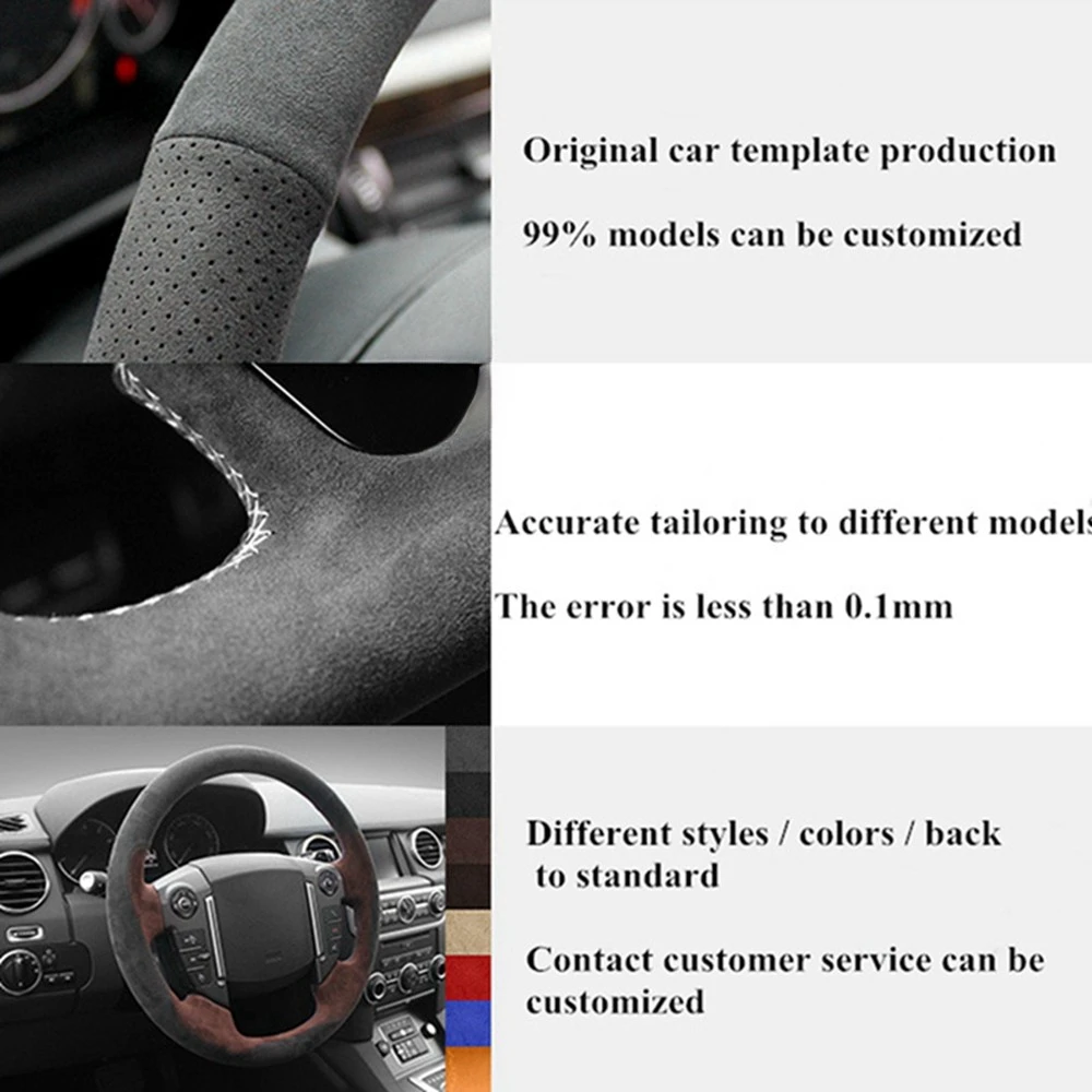 Suede Car Steering Wheel Braid For Seat Leon ST Cupra Ateca Cupra Ateca FR Leon Cupra R Leon ST Cupra Car Steering Wheel Cover thumbnail 5