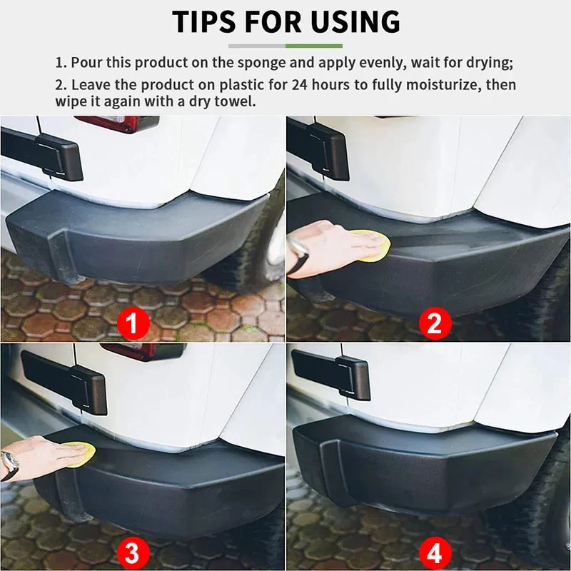 Car Plastic Restorer Back To Black Gloss Plastic Renovator Longlasting Coating Leather Restore Auto Polish Cleaning Products thumbnail 6
