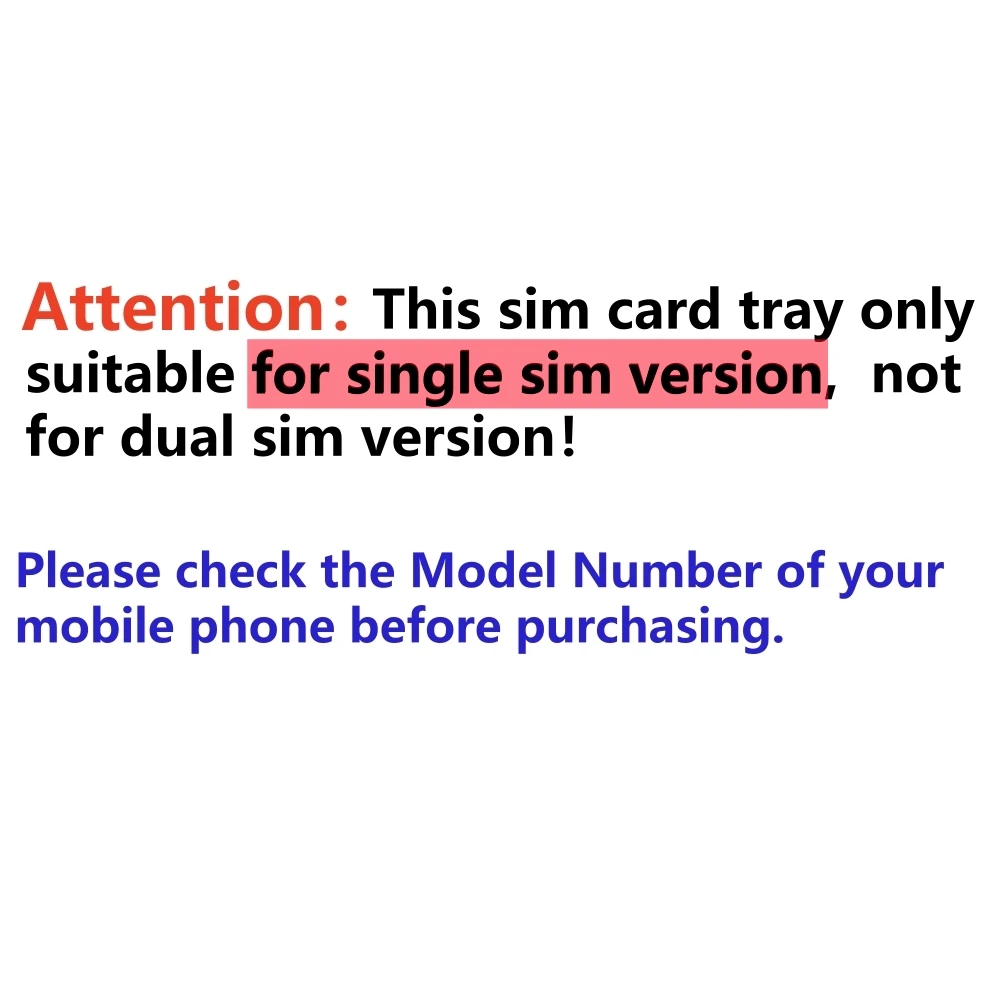 Single SIM Card Tray Holder Slot Replacement for iPhone X XS MAX XR with Eject Pin (Single Sim Version）Black Gold Silver Blue thumbnail 4