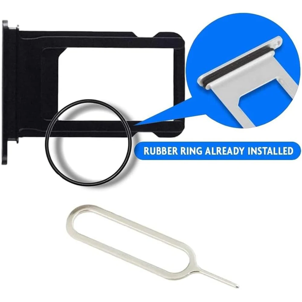 Single SIM Card Tray Holder Slot Replacement for iPhone X XS MAX XR with Eject Pin (Single Sim Version）Black Gold Silver Blue thumbnail 3
