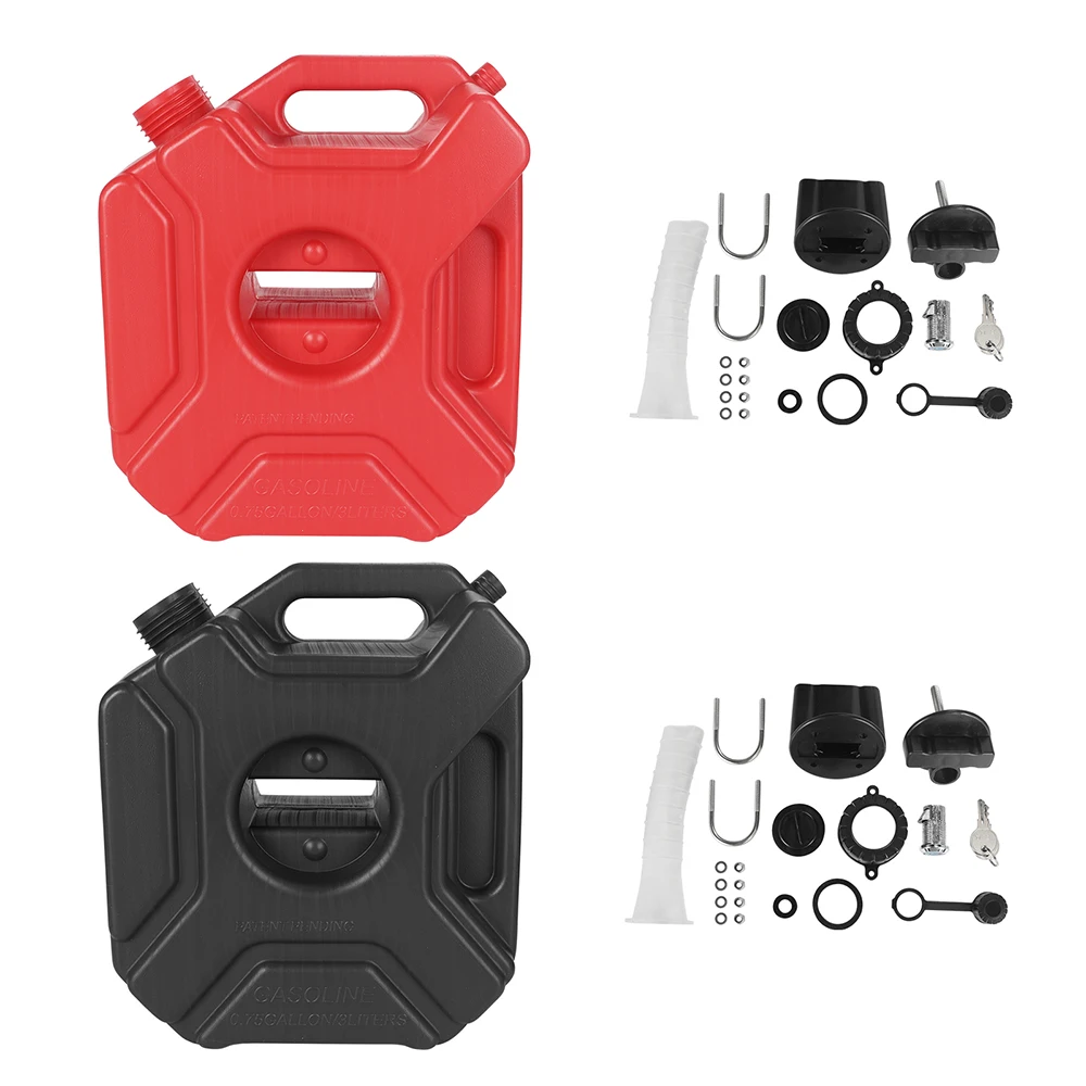 3L/5L Portable Plastic Cans Gas Fuel Tank Emergency Backup SUV Motorcycle Accessories Petrol Diesel Storage Gas Tank with Lock thumbnail 6