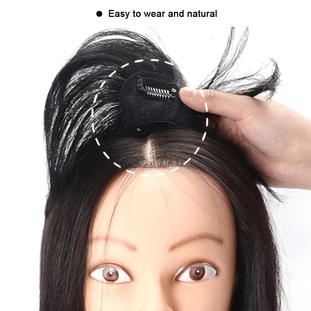 Fake Air Bangs Hair Styling Tools Hair Clip-In Extension Synthetic Hair Fake Fringe Natural False Hairpiece Women Clip In Bangs thumbnail 3