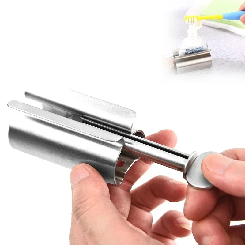 1-10pcs Toothpaste Squeezer Tube Stainless Steel Wringer Roller Rotate Dispenser for Ointments Cosmetics Bathroom Accessories thumbnail 5