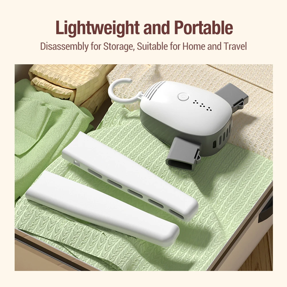 Electric Clothes Drying Rack Hang Clothes Dryer UV Sterilization Portable Travel Home Business Mini Folding Clothes Heater thumbnail 6