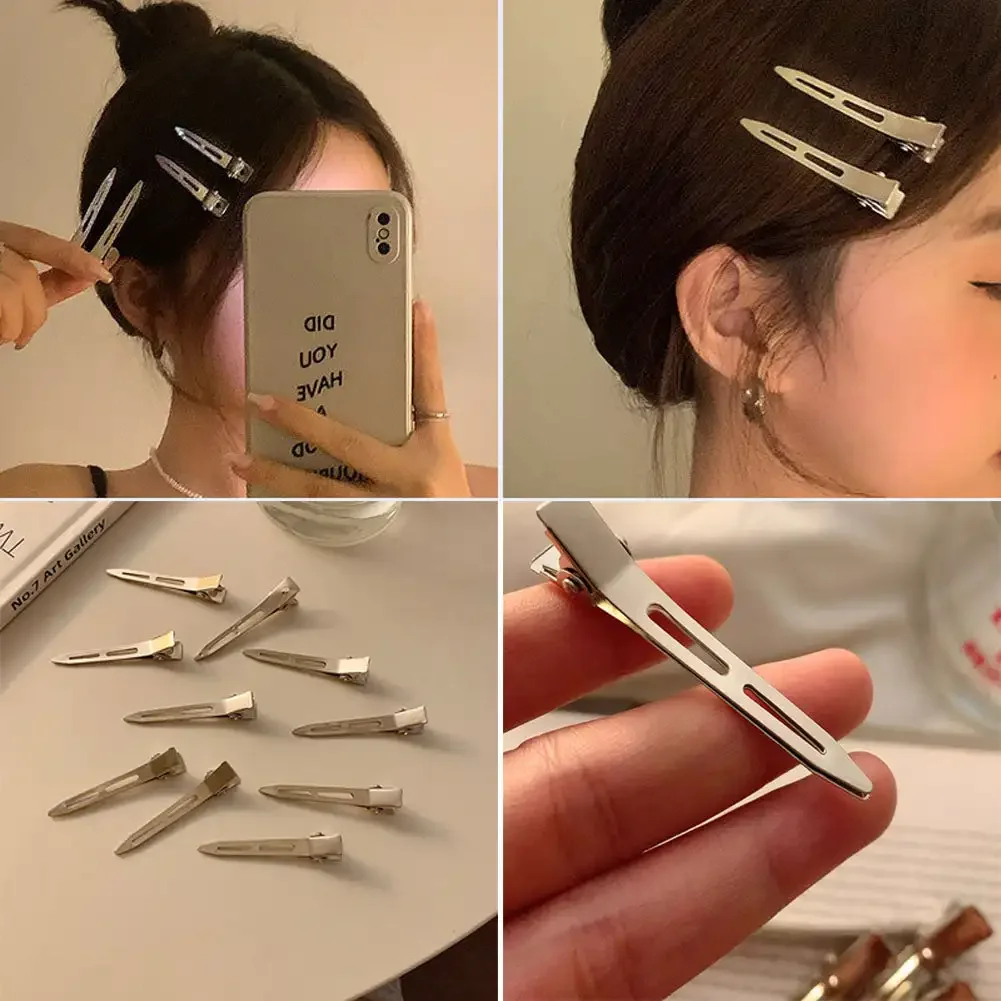 10pcs Simple Versatile Alloy Hair Clips Headwear Hair Accessories Hair Root Fluffy Hairpins Seamless Bangs Clips thumbnail 5