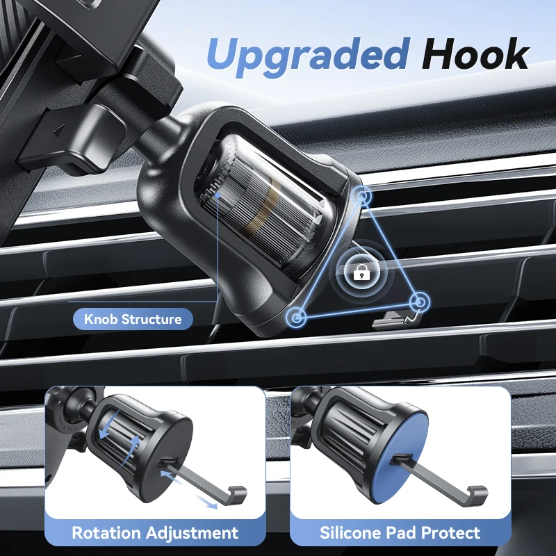 Joyroom Phone Holder Mount for Car Air Vent Hands-Free Universal Cell Phone Mount 360° Rotation for iPhone Samsung Xiaomi Huawei thumbnail 4
