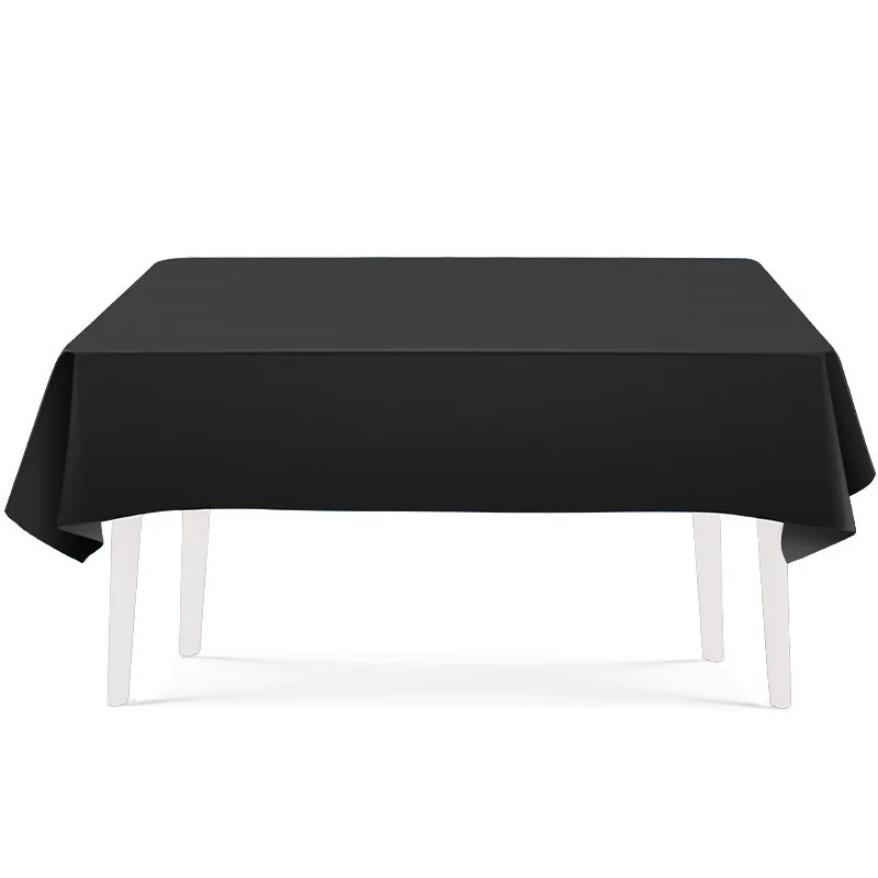 Solid Black Theme Cutlery Birthday Party Paper Disposable Tableware Paper Napkins Cups Plates Tablecloth Fork spoon Party Decor thumbnail 3