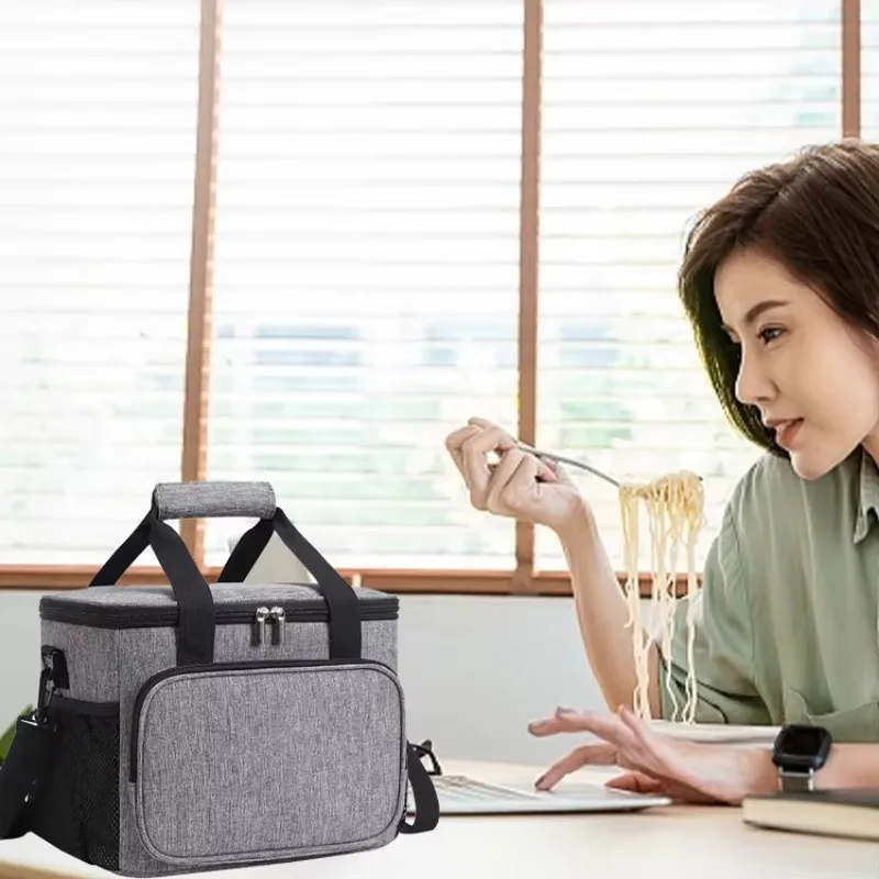 15L Picnic Bag Thermal Insulated Lunch Bag Box Handbag Wine Beer Cooler Crossbody Shoulder Bag Camping Food Container thumbnail 6