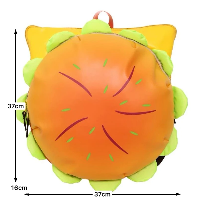 Cartoon Cute Multi-storey Hamburger Travel Backpack Women Large Capacity Personality Waterproof School Backpacks for Girls Gift thumbnail 3