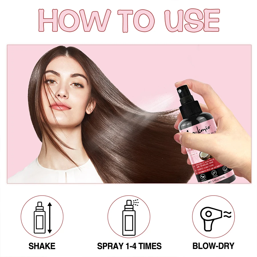Thermal Protection Spray for Hair Heat Protector Serum Protect Hair From UV Damaged Moisturizing Hair-care Conditioner for Women thumbnail 6