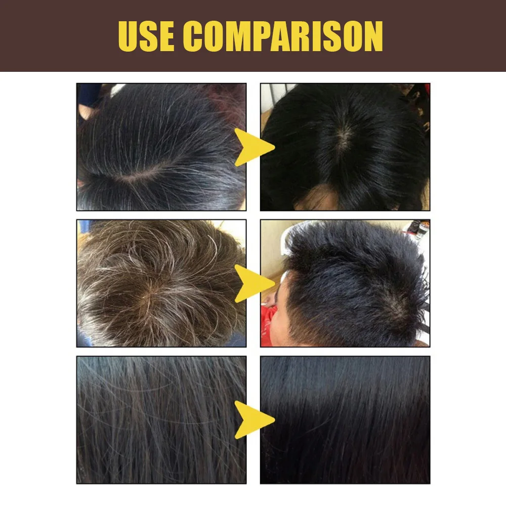 New Hair color shampoo 3 in 1 makes hair instantly from white to brown natural hair color protective sleeve for women 100ML thumbnail 5