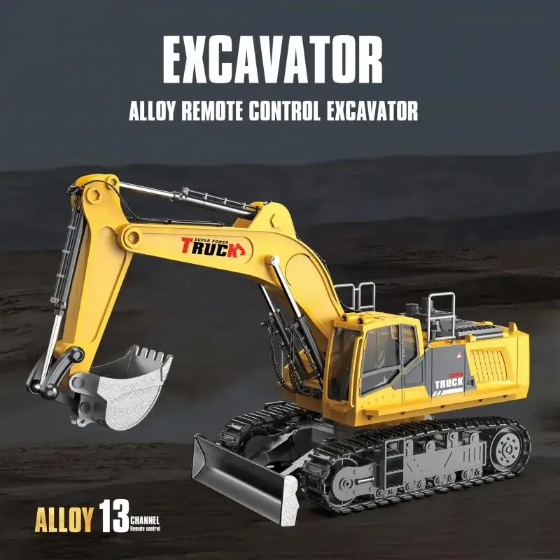 1/18 RC Spray Excavator Truck Alloy 17CH Engineering Vehicle Sound Lighting 680 Degree Rotation Car Kids Toys Boy Birthday Gift thumbnail 4