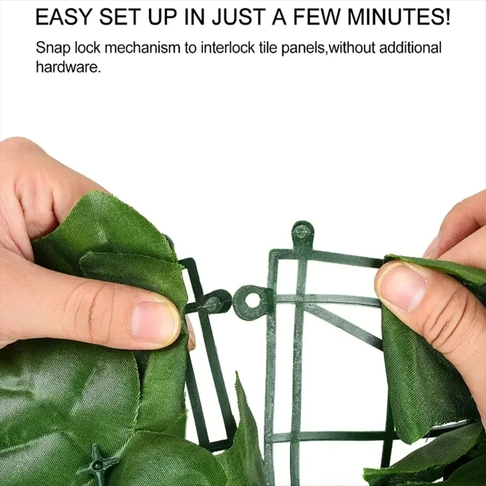 1M/3M Artificial Green Leaf Fence Panels Faux Privacy Fence Screen For Home Outdoor Garden Balcony Decoration thumbnail 4