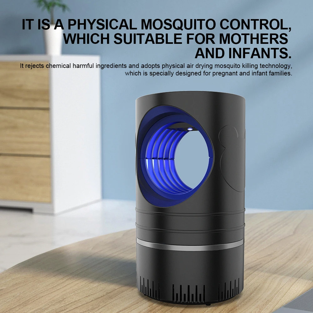 Electric Fly Bug Mosquito Insect Killer LED Light Trap Control Lamp Small Pest with USB Power Supply and Adapter thumbnail 6