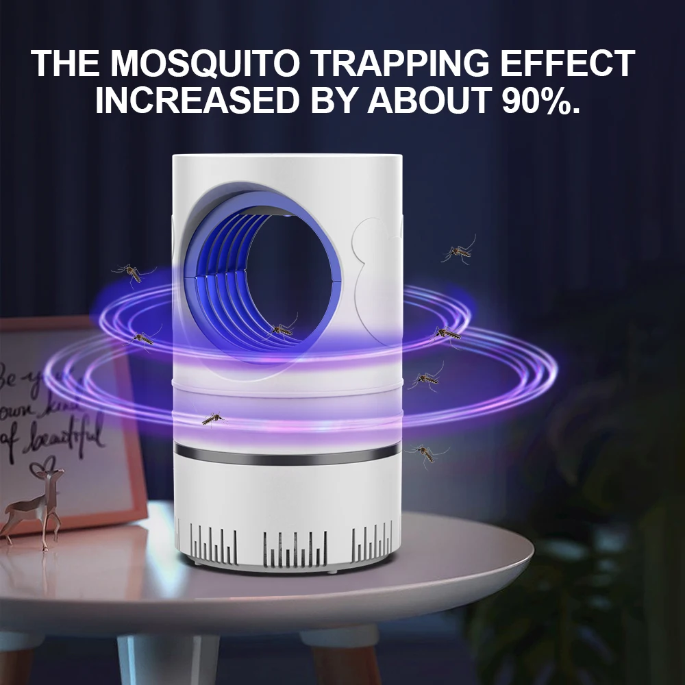 Electric Fly Bug Mosquito Insect Killer LED Light Trap Control Lamp Small Pest with USB Power Supply and Adapter thumbnail 2