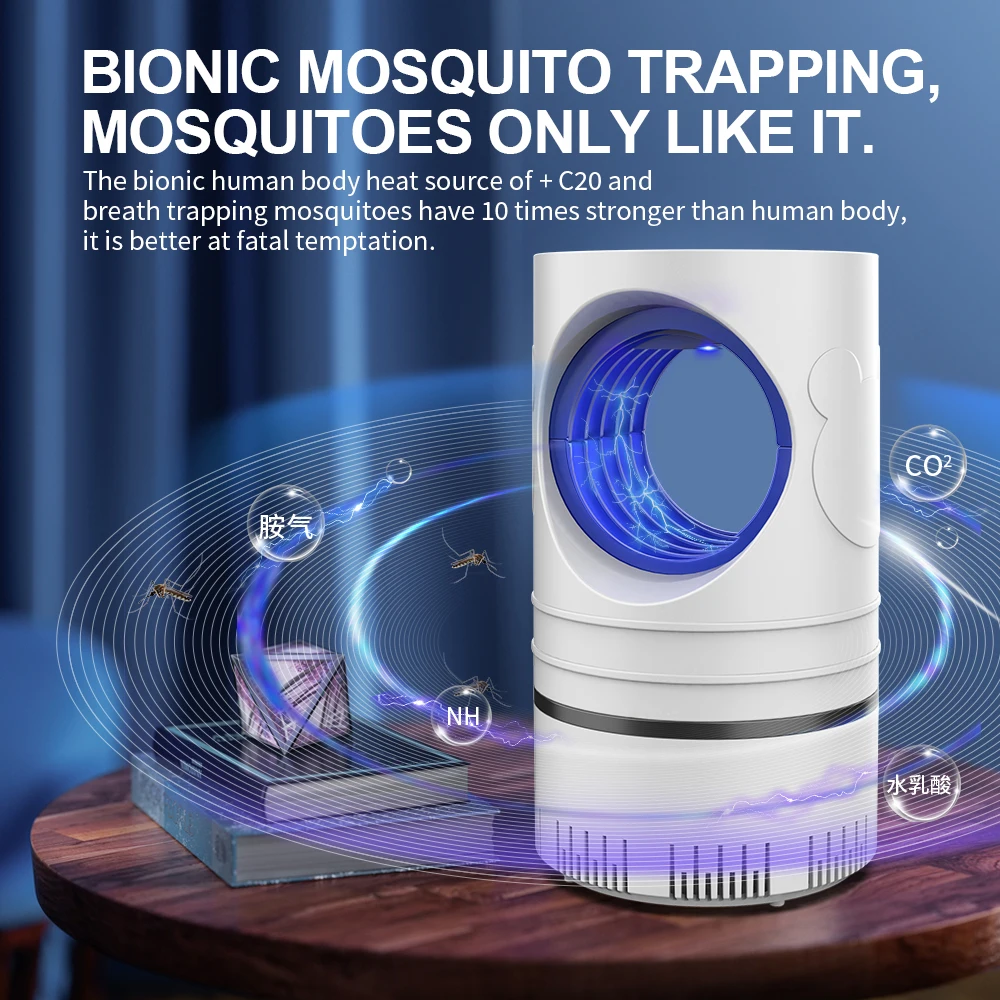 Electric Fly Bug Mosquito Insect Killer LED Light Trap Control Lamp Small Pest with USB Power Supply and Adapter thumbnail 4
